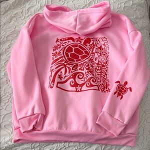NWOT Pink Turtle Hoodie